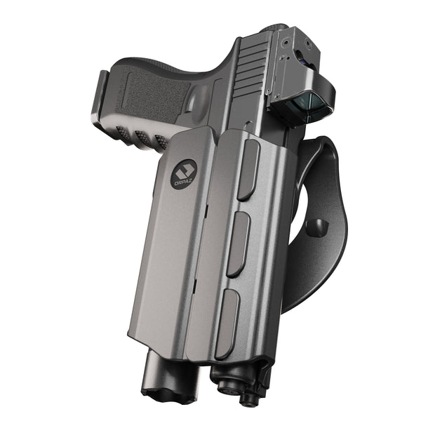 Orpaz Sig P320 Light Bearing Holster Compatible with Sig Sauer P320 Holster with Light/Laser/Sight/Optics (Medium Pistol Lights, Paddle Attachment)
