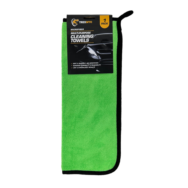 TrexNYC Microfiber Cleaning Towels, Soft & Durable Cleaning Towel - No Scratches, Superior Durability - Ideal for Cars and Housekeeping, 1 Count