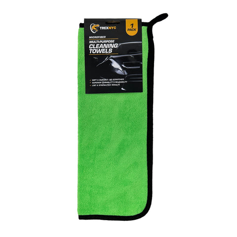 TrexNYC Microfiber Cleaning Towels, Soft & Durable Cleaning Towel - No Scratches, Superior Durability - Ideal for Cars and Housekeeping, 1 Count