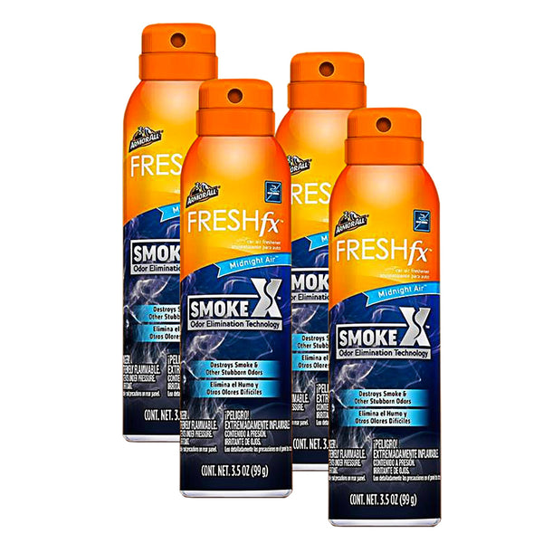 FRESH fx Armor All Smoke-X 3.5oz Spray Smoke Odor Eliminator, Midnight Air Scent (4)