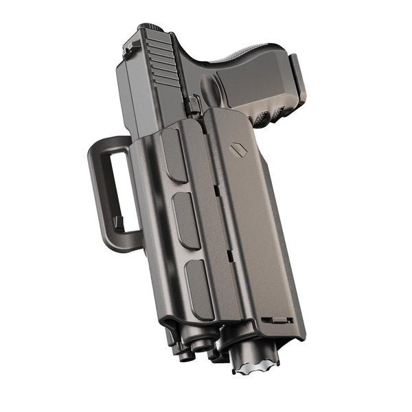 Orpaz T40 Security 9 Holster with Light compatible with Ruger Security 9 Holster with Light, Left Handed Large Pistol Lights, Belt Attachment