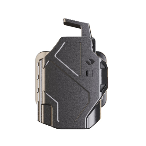 Orpaz Delta G23 Light Bearing Holster compatible with Glock 23 Holster with Light, Belt Loop, Level II Modular Flashlight Adapter and Innovative Flashlight Protector Cap - Unisex