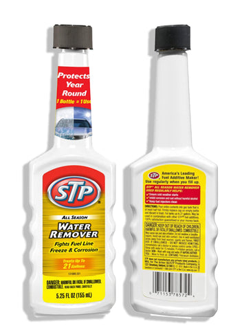 Water Remover, All Season Fuel Cleaner for Cars and Trucks, 5.25 Oz, STP