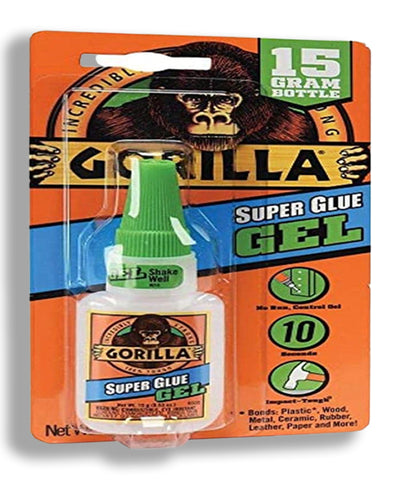 Gorilla Super Glue Gel, 15 Gram, Clear, (Pack of 1)