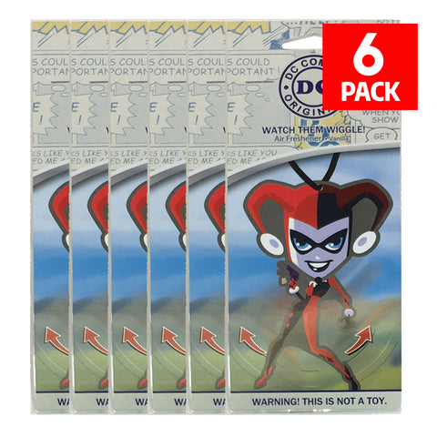 DC Comics Harley Quinn Car Accessories - Harley Quinn Air Freshener Wiggler (6-Pack)