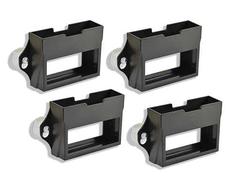 TrexNYC EZ Pass/I-Pass Holder for Car, Holds Tightly to your Car Windshield with 3 Suction Cups, 4 Packs, Black