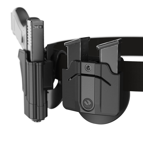 Orpaz G37 Pistol Mag Pouch Compatible with Glock 37 Magazine Holster for 0.40, 9mm Magazine Holder, Double Mag, Paddle