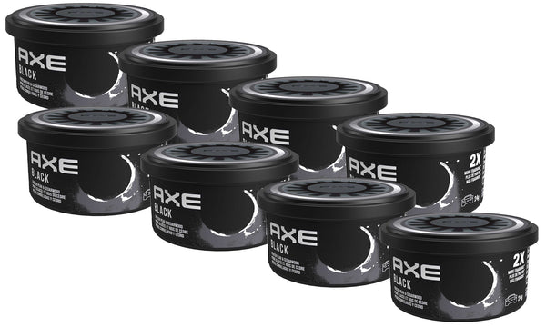 AXE Fiber Can, Black: Odor Eliminator for Strong Odor - Long Lasting Fragrance & Effective Car Air Fresheners - Automotive Essential, 8 Packs
