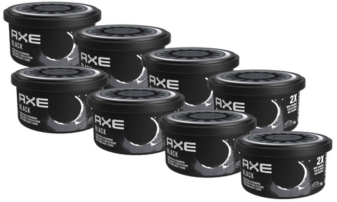 AXE Fiber Can, Black: Odor Eliminator for Strong Odor - Long Lasting Fragrance & Effective Car Air Fresheners - Automotive Essential, 8 Packs