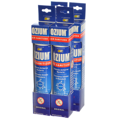 Ozium Cigarette Smoke Air Sanitizer Eliminates Smoke Smell, Aerosol Spray, Original 3.5oz (Pack of 4)