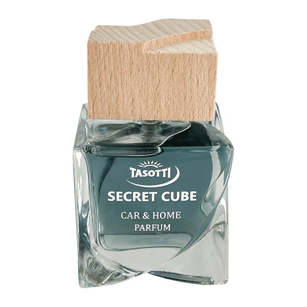 Tasotti Car Air Freshener, Luxury Perfume for Car and Home, Long-Lasting Air Freshener and Odor Eliminator, Secret Cube Collection, Black