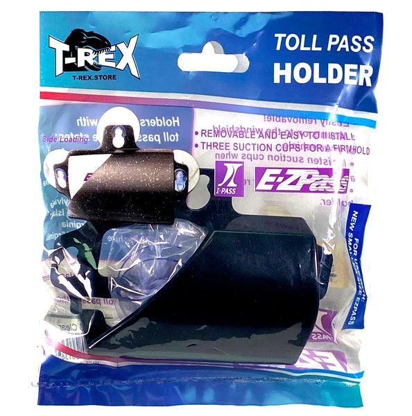 T-Rex EZ Pass/I-Pass Holder for Car, Holds Tightly to Your Car Windshield with 3 Suction Cups, Clear