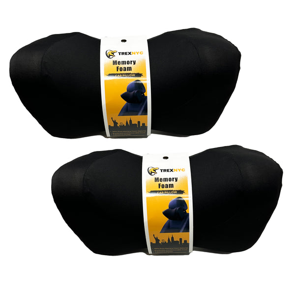 TrexNYC Car Pillow with Neck Support - Car Headrest pillow - Car Neck Pillow for Driving, 2 PACKS