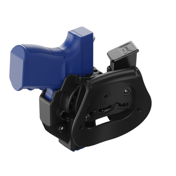 Orpaz G19 Left Handed Holster w/ Glock 19 Mag Pouch, Level I OWB Paddle Holster