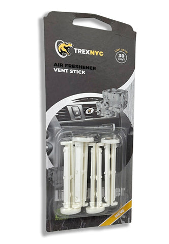 TrexNYC Car Air Fresheners Vent Sticks – Essential Car Odor Eliminator – Perfect Scented Car Accessories – For Long Lasting Fragrance up to 30 days, Liquid silver