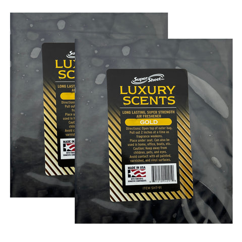 Super Sheet Under the Seat Car Air Fresheners Large Luxury Scents Gold: The Best Car Air Freshener and Odor Eliminators - Long Lasting, Super Strength Car Fresheners, 2 Packs