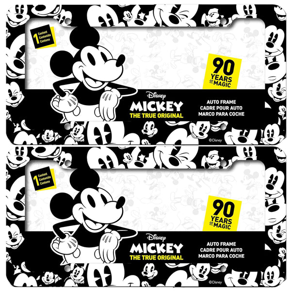 Chroma Mickey Mouse Head License Plate Frames:  Plastic Car License Plate Covers & Frames, 2 Packs