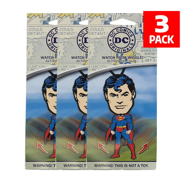 DC Comics Superman Car Accessories - Superman Air Freshener Wiggler (3-Pack)