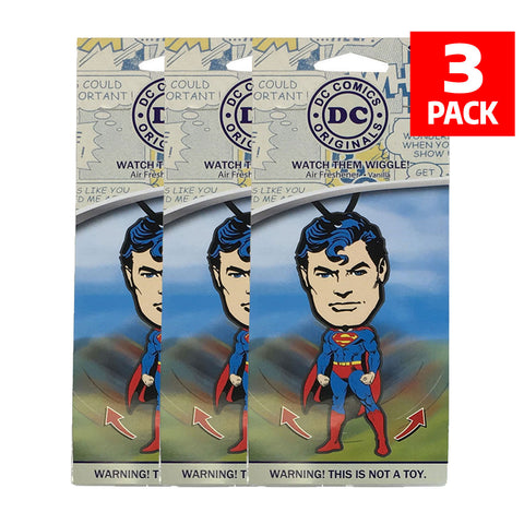 DC Comics Superman Car Accessories - Superman Air Freshener Wiggler (3-Pack)