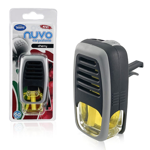 Tasotti Car Perfume Air Freshener, Essential Car Air Freshener for Long-lasting Scent and Car Odor Eliminator, Nuvo Car Perfume Collection, Cherry