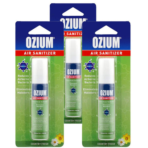 Ozium Air Sanitizer 0.8 oz Spray, Country Fresh 3-PACK