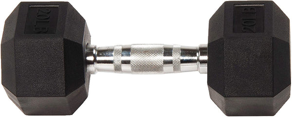 Gymnastics Power Hex Dumbbells Exercise & Fitness Weights Dumbbell for Women & Men (20 lb, Single)