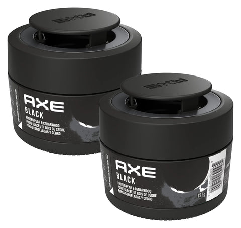 AXE Black Car Air Freshener Gel Can - Odor Eliminator for Strong Odor - Long Lasting Fragrance & Effective Car Air Fresheners - Automotive Essential, 4.4 oz, 2 Packs