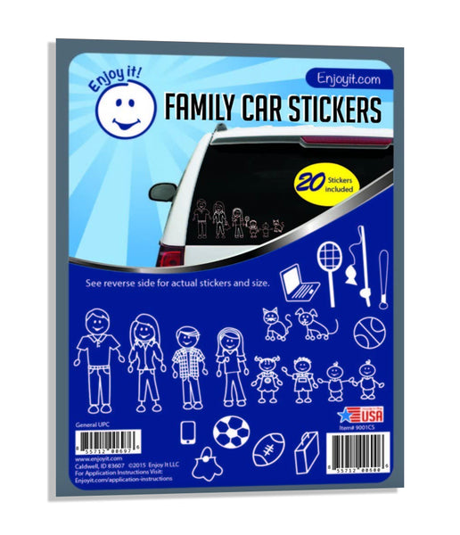 Enjoy It, Traditional Family Car Stickers, Outdoor Rated Vinyl Sticker Decals, 20 Stickers