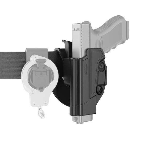 Orpaz Compatible with Glock 17 Holster Left Hand Holster, Level II OWB Paddle Holster