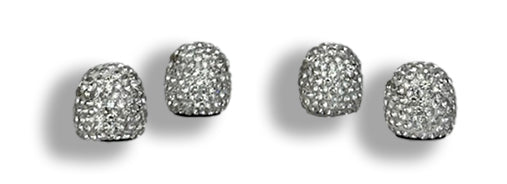 TrexNYC Tire Valve Caps, Universal Stem Covers for Cars, SUVs, Bike, Trucks, Motorcycles, Heavy-Duty and Easy-Grip Use, 4 Pieces, Bling