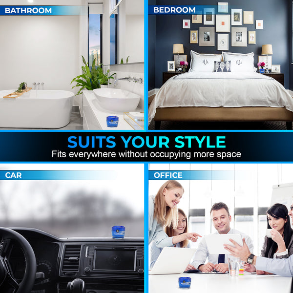 Tasotti Car Perfume Air Freshener, Car and Home Gel Air Freshener, Odor Eliminator and for Long-lasting Fragrance up to 75 days, Prestige Car Concentrated Perfume Collection, Ice Aqua