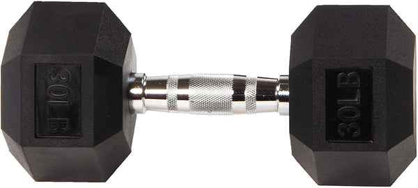 Gymnastics Power Hex Dumbbells Exercise & Fitness Weights Dumbbell for Women & Men (30 lb, Single)