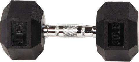 Gymnastics Power Hex Dumbbells Exercise & Fitness Weights Dumbbell for Women & Men (30 lb, Single)
