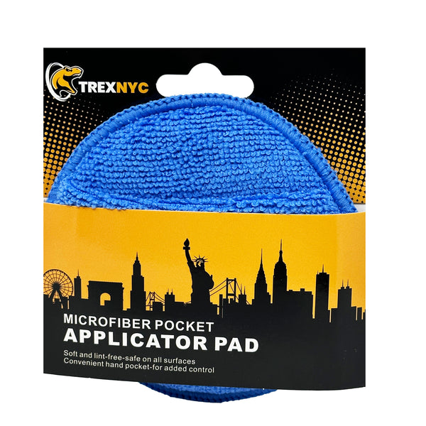 TrexNYC Microfiber Wax Applicator Pads with Finger Pocket – Versatile Foam Applicator for Effortless Waxing
