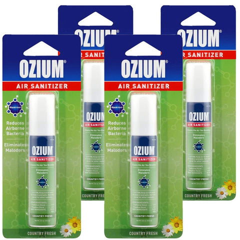Ozium Air Sanitizer 0.8 oz Spray, Country Fresh 4-PACK