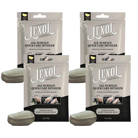 Lexol GEL Quick Care Detailer, 2.8 OZ - Premium Car Detailing Kit with Cleaning Gel, Car Putty for Cleaning - Comprehensive Car Cleaning Kit for a Gleaming Finish, 4 Packs