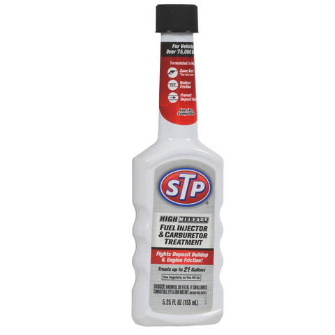STP High Mileage Fuel Injector & Carburetor Treatment - 5.25 fl. oz.
