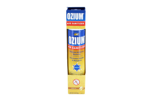 Ozium Cigarette Smoke Air Sanitizer Eliminates Smoke Smell, Aerosol Spray, Vanilla 3.5oz (Pack of 6)