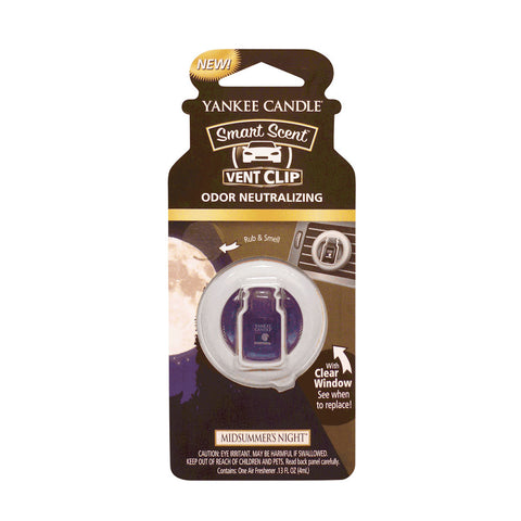 Yankee Candle Smart Scent Vent Clip Car & Home Air Freshener & Odor Eliminator, Midsummer's Night