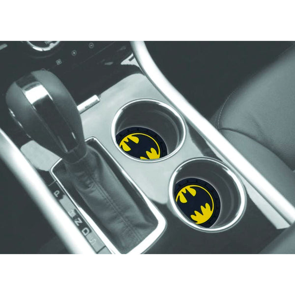 Plasticolor Batman Car Coaster, 2x Cupholder Coasters with the Batman Logo