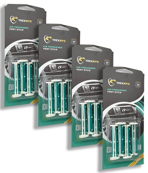 TrexNYC Car Air Fresheners Vent Sticks – Essential Car Odor Eliminator – Perfect Scented Car Accessories – For Long Lasting Fragrance up to 30 days, Deep Ocean, 4 Packs