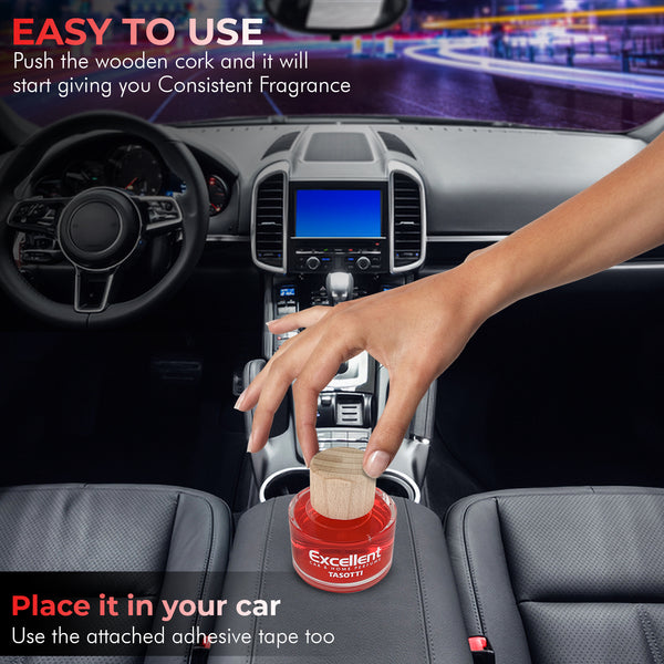 Tasotti Excellent Car Perfume Air Freshener, Luxury Car Air fresheners and Car Odor Eliminator, Long Lasting Scent Up to 75 Days, Strawberry
