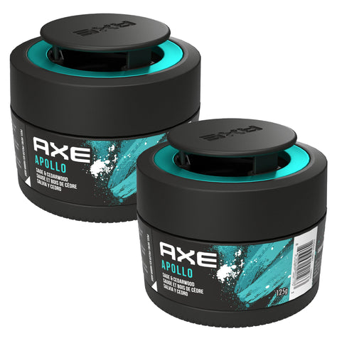 AXE Apollo Car Air Freshener Gel Can - Odor Eliminator for Strong Odor - Long Lasting Fragrance & Effective Car Air Fresheners - Automotive Essential, 4.4 oz, 2 Packs