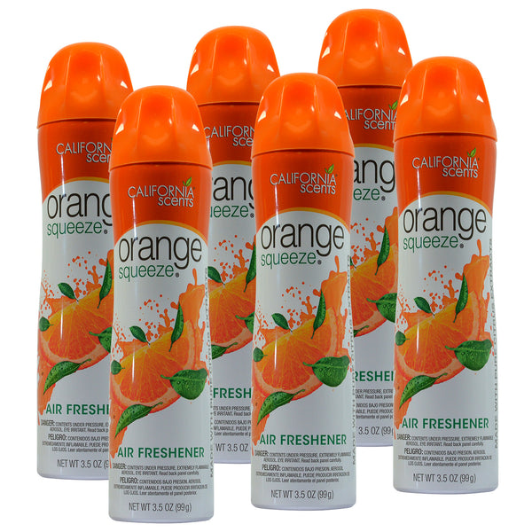 California Scents Orange Squeeze 3.5 Oz Air Freshener Spray (6-Pack)