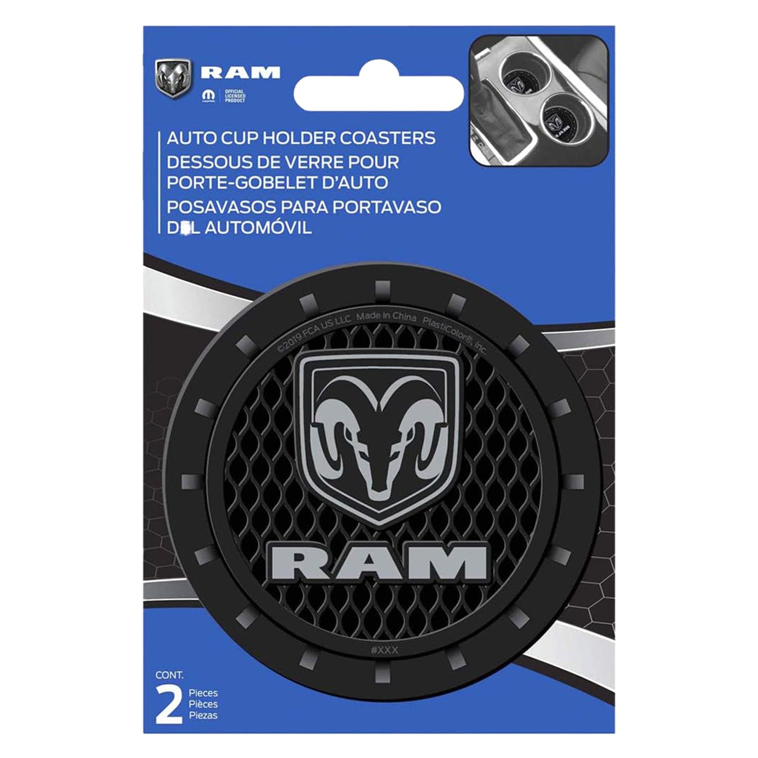 RAM Car Cup Coasters 2-Piece - Cute Coasters for Your Car Cup Holders,  Must-Have Accessories for Your Car Interior by GOSO Direct