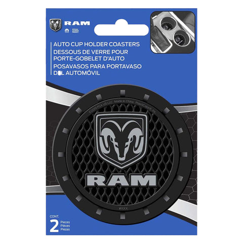 RAM Car Cup Coasters 2-Piece - Cute Coasters for Your Car Cup Holders, Must-Have Accessories for Your Car Interior