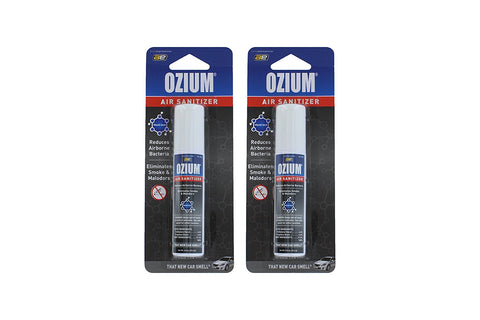 Ozium Smoke & Odor Eliminator Air Sanitizer / Freshener 0.8oz NEW CAR (Pack of 2)