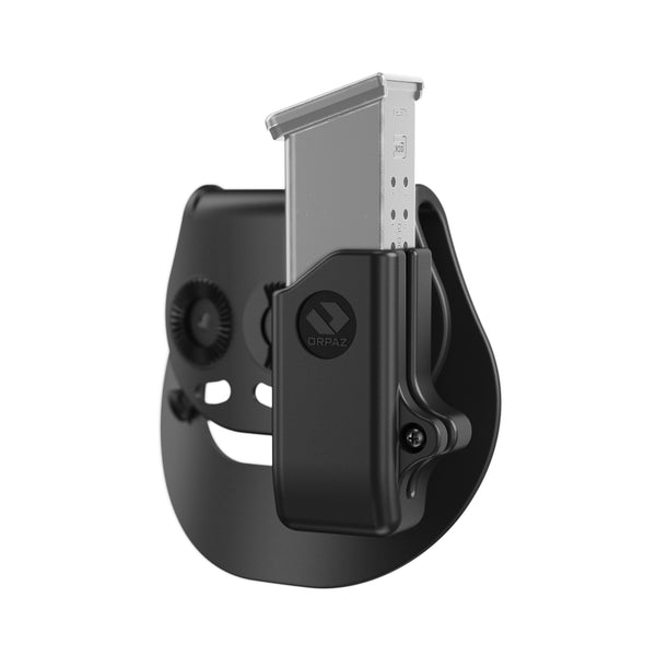 Orpaz Pistol Mag Pouch, Magazine Holster for 0.40, 9mm Magazine Holder, Single Magazine, Paddle Gen2, Double Stack Polymer