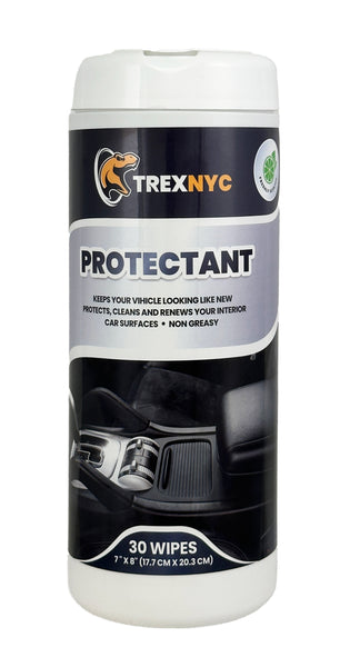 TrexNYC Protectant Wipes - Interior Car Wipes, All-In-One Car Wipes & Interior Cleaner - Powerful, Convenient, and  Effective Solution for All Your Car Cleaning Needs