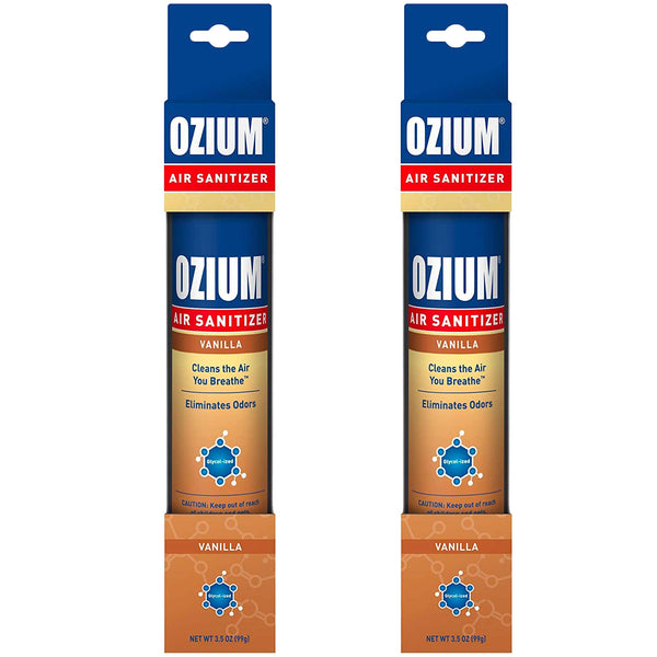 Ozium Air Sanitizer 3.5 oz Spray, Vanilla Scent (2-PACK)